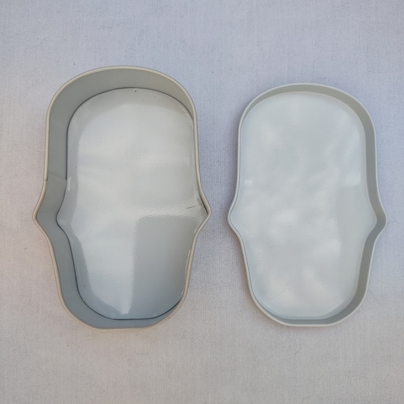 Skull Shaped Tin Sugar Skull Box Storage Jewelry Gift Container Day of the Dead - Picture 4 of 9